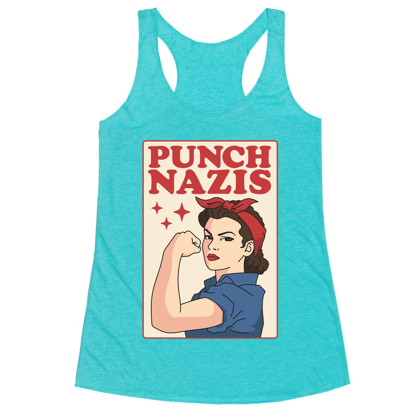 Punch Nazis Racerback Tank