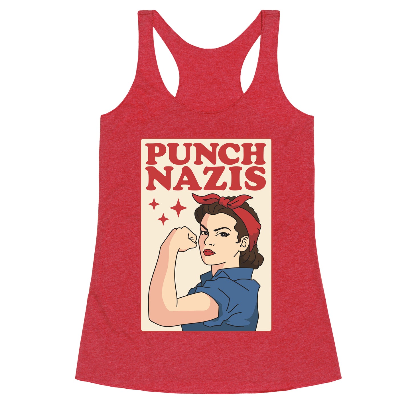Punch Nazis Racerback Tank
