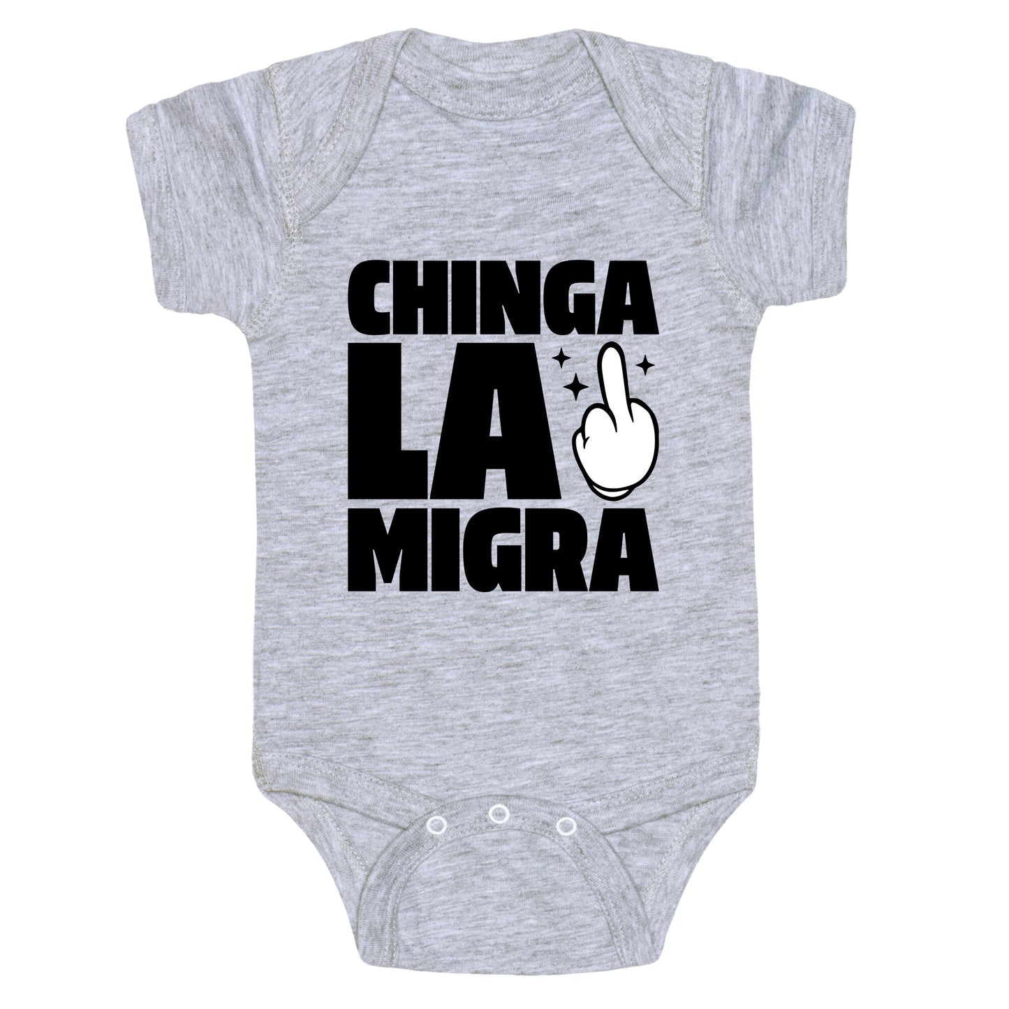 Chinga La Migra Finger Baby One-Piece