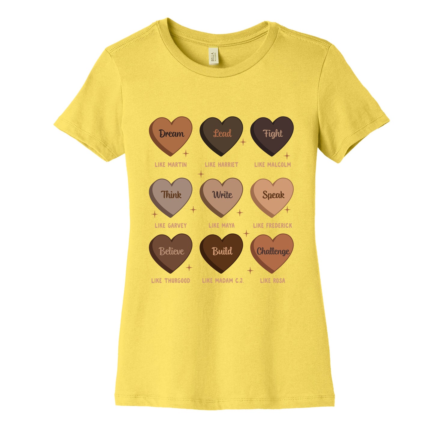 Celebrating Black History Leaders Womens Cotton Tee