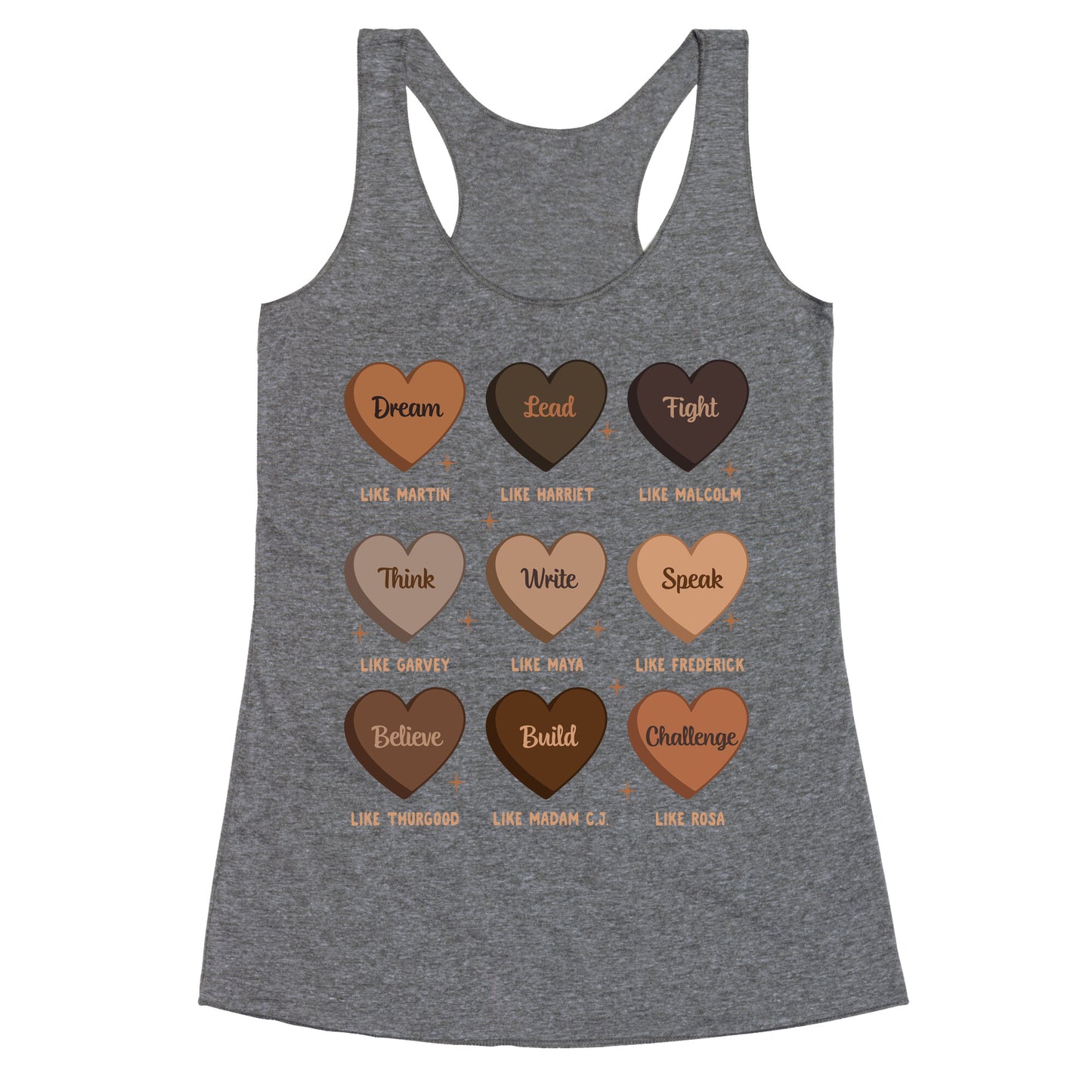 Celebrating Black History Leaders Racerback Tank