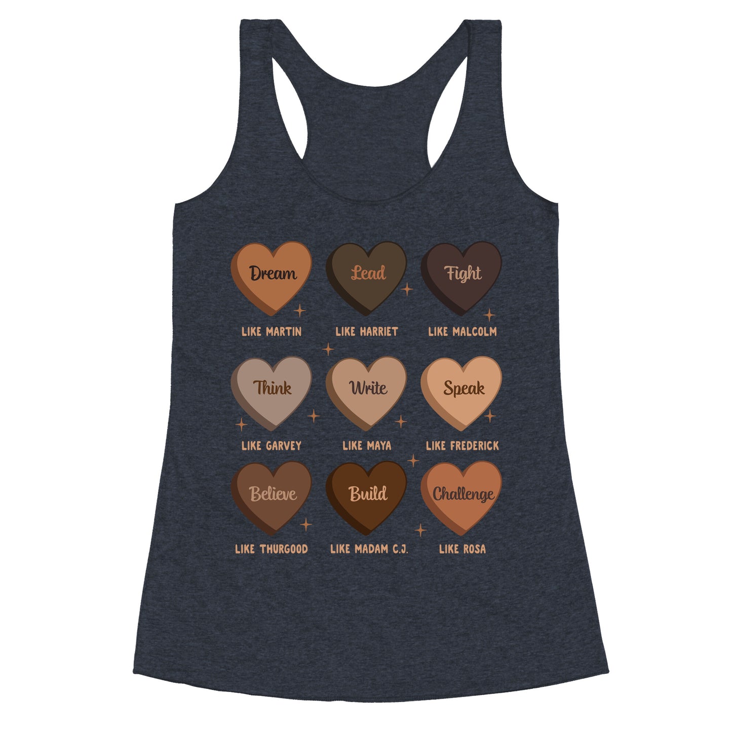 Celebrating Black History Leaders Racerback Tank