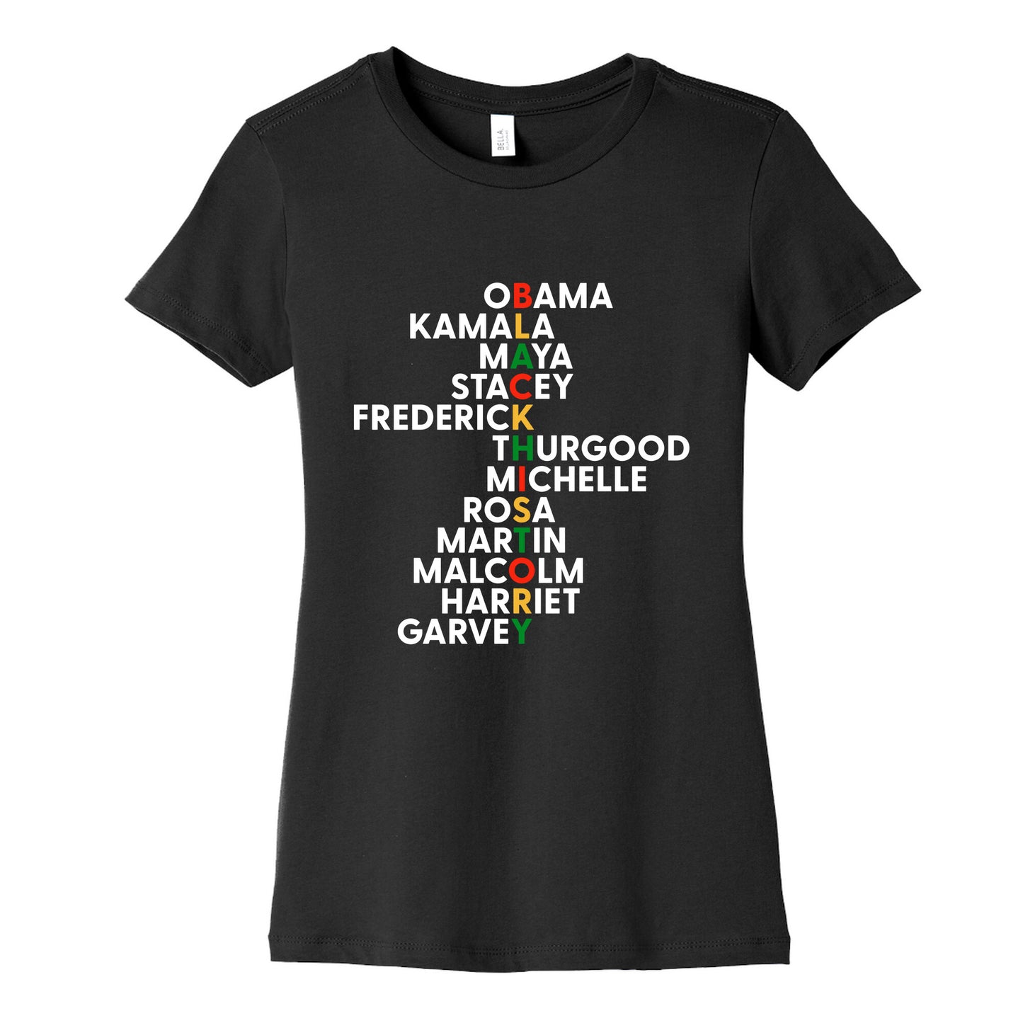 Black History Month Leaders Womens Cotton Tee