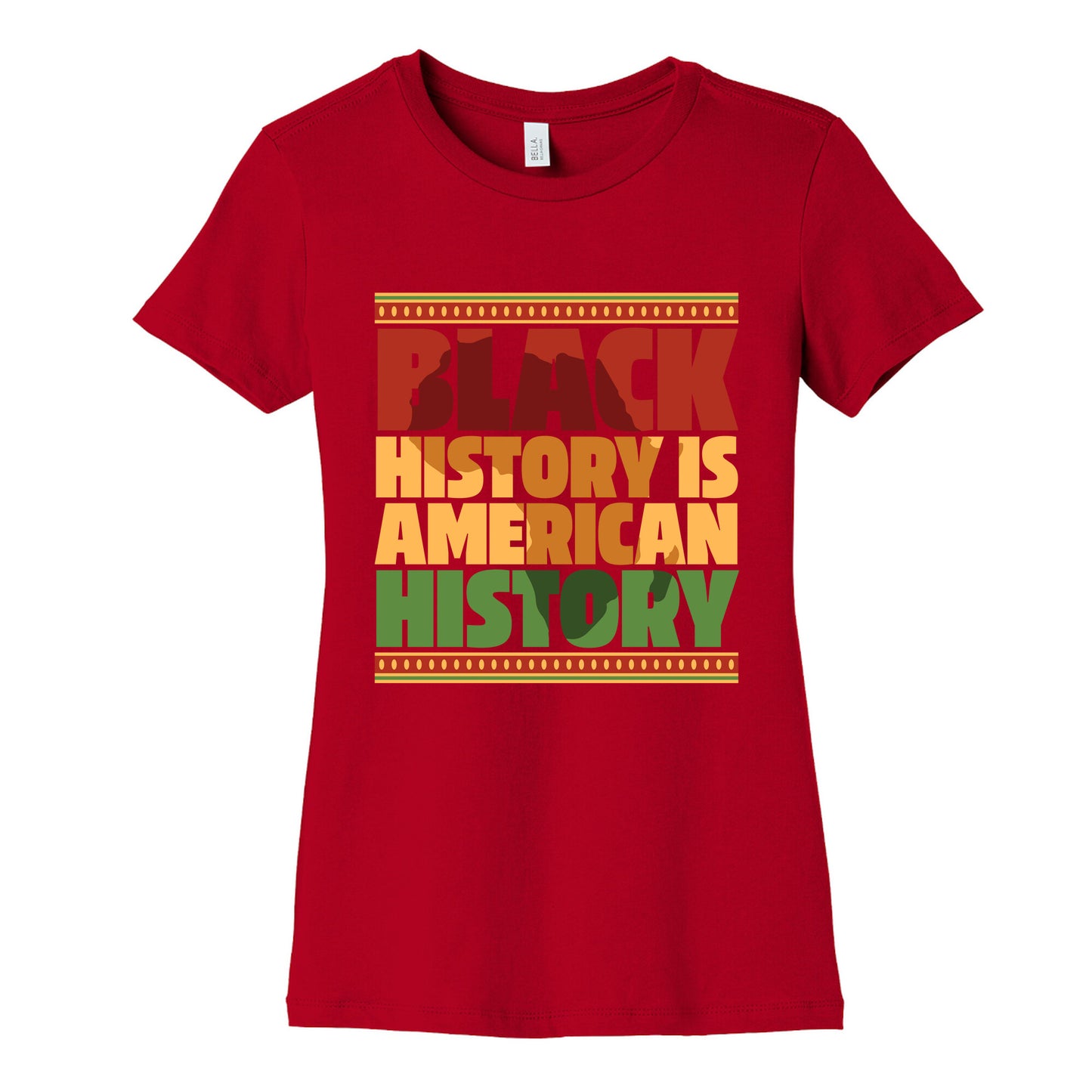 Black History Is American History Womens Cotton Tee