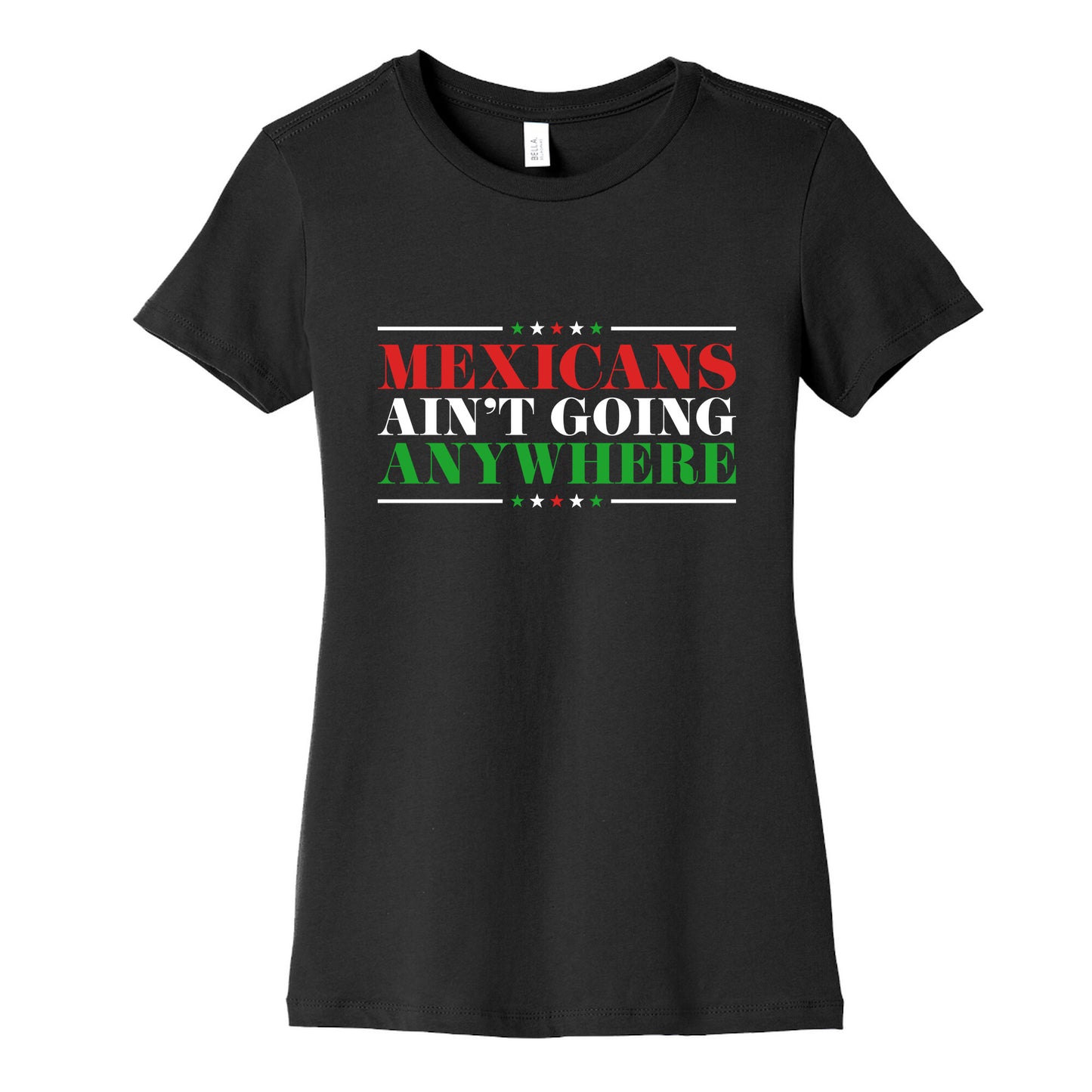 MAGA Mexicans Arent Going Anywhere Womens Cotton Tee