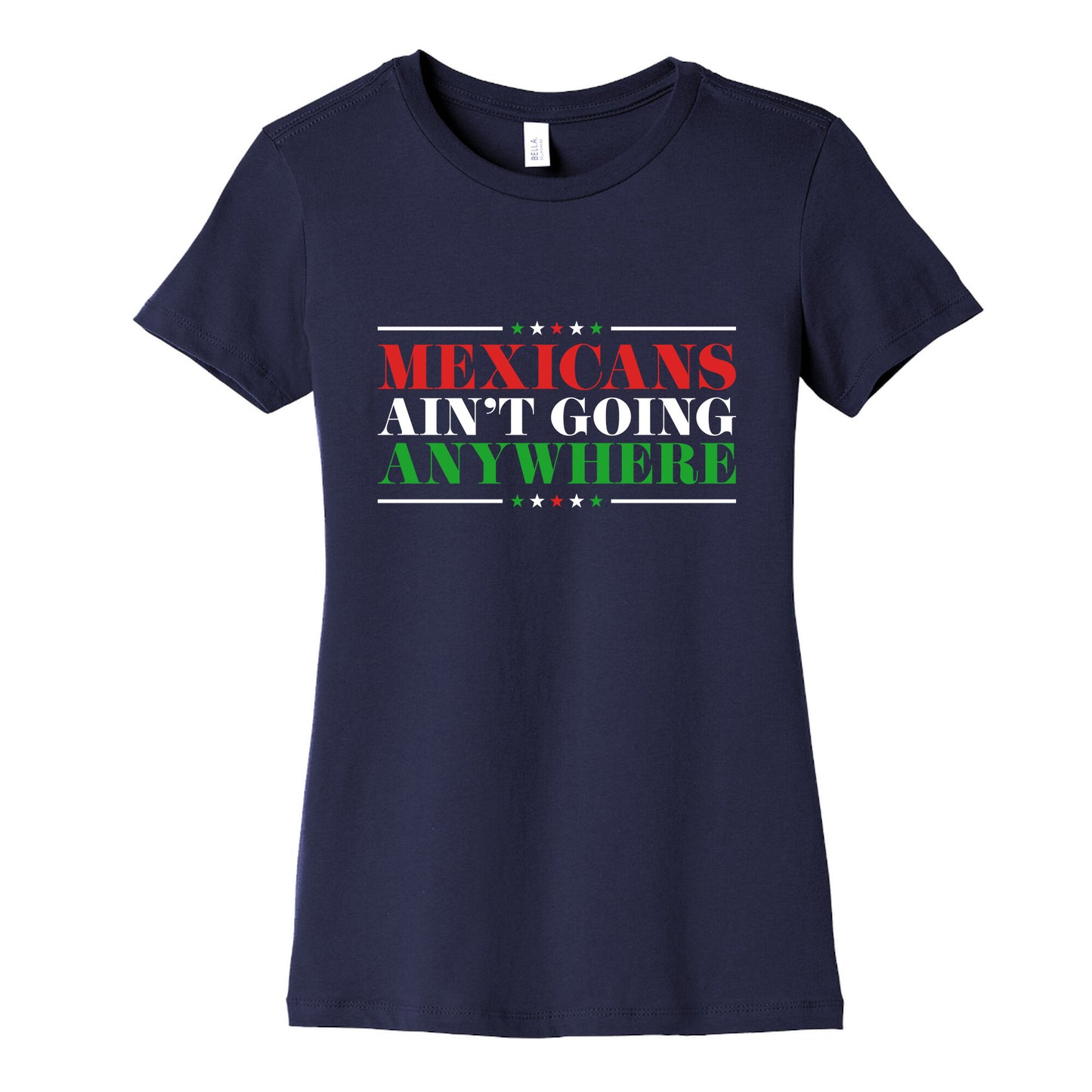 MAGA Mexicans Arent Going Anywhere Womens Cotton Tee