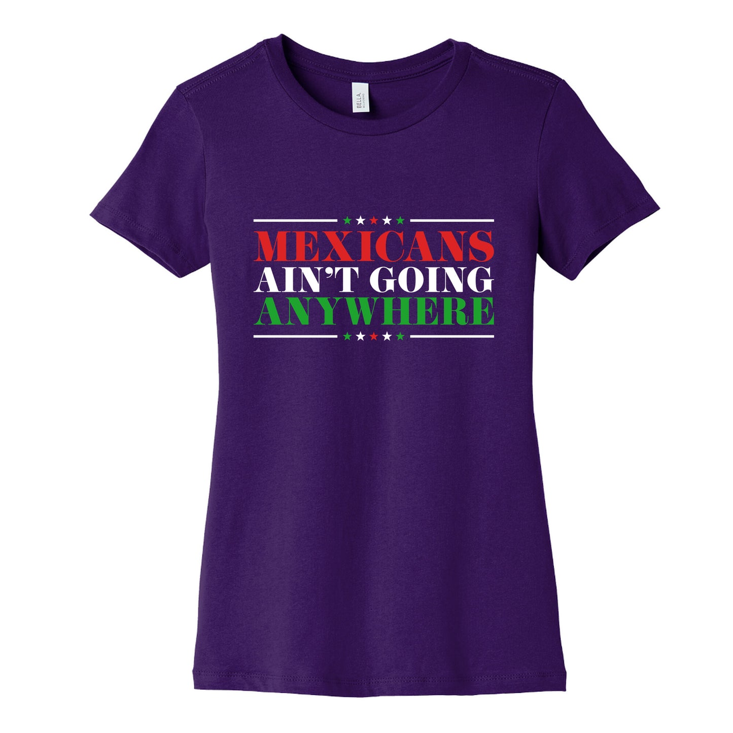 MAGA Mexicans Arent Going Anywhere Womens Cotton Tee