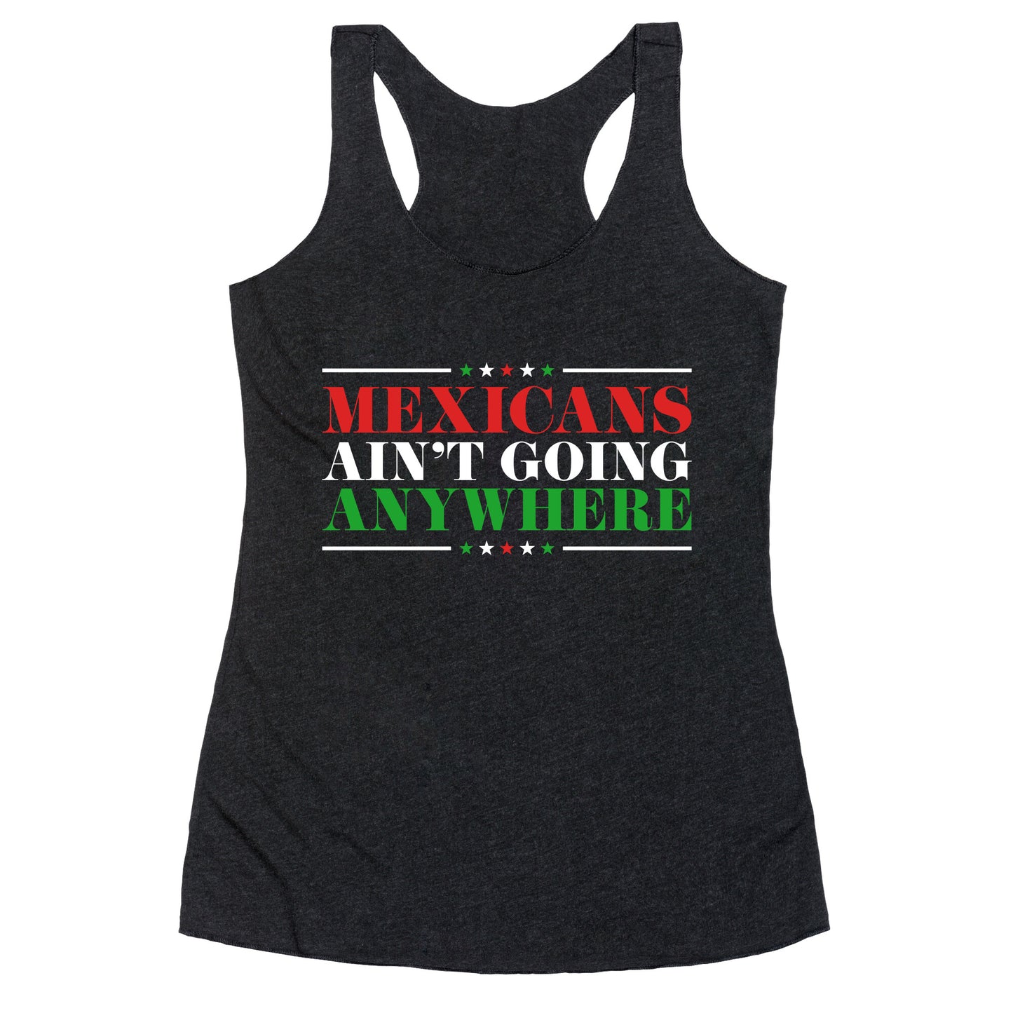 MAGA Mexicans Arent Going Anywhere Racerback Tank