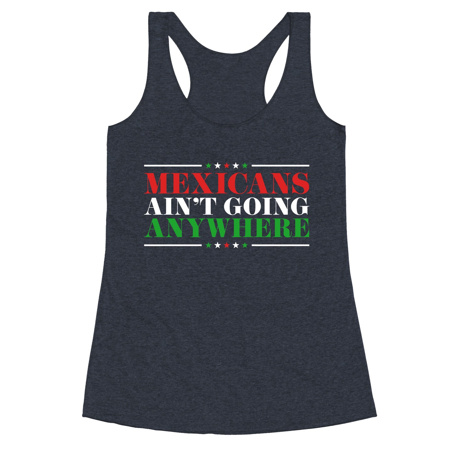 MAGA Mexicans Arent Going Anywhere Racerback Tank