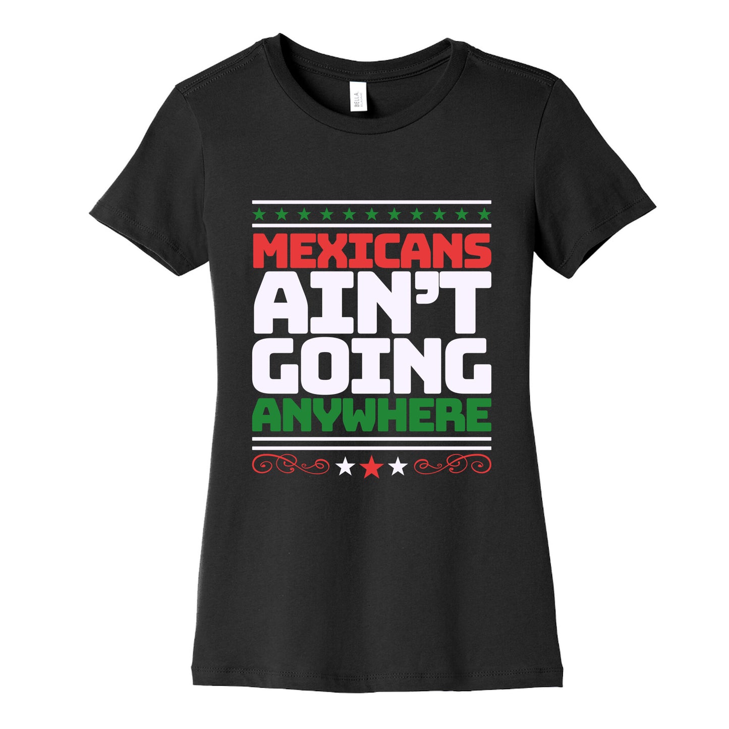 Mexicans Arent Going Anywhere MAGA Womens Cotton Tee