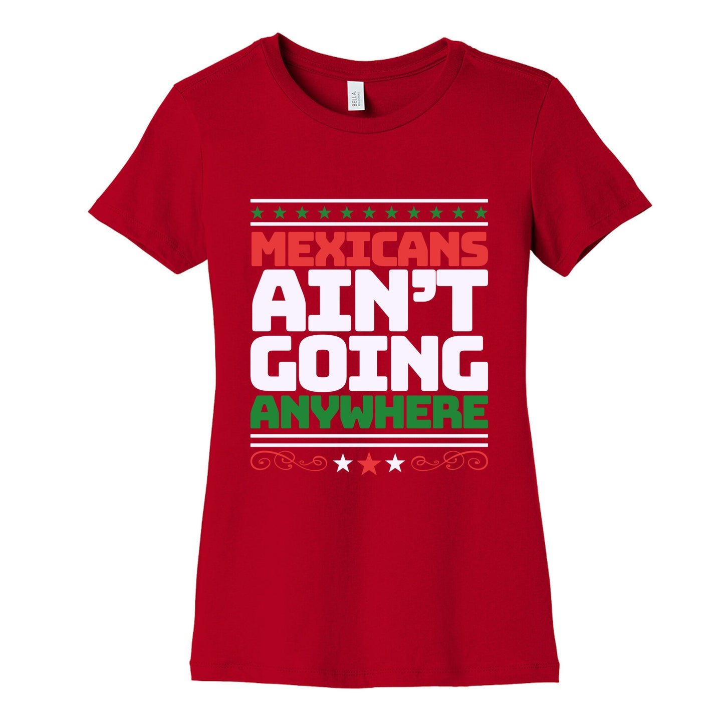 Mexicans Arent Going Anywhere MAGA Womens Cotton Tee
