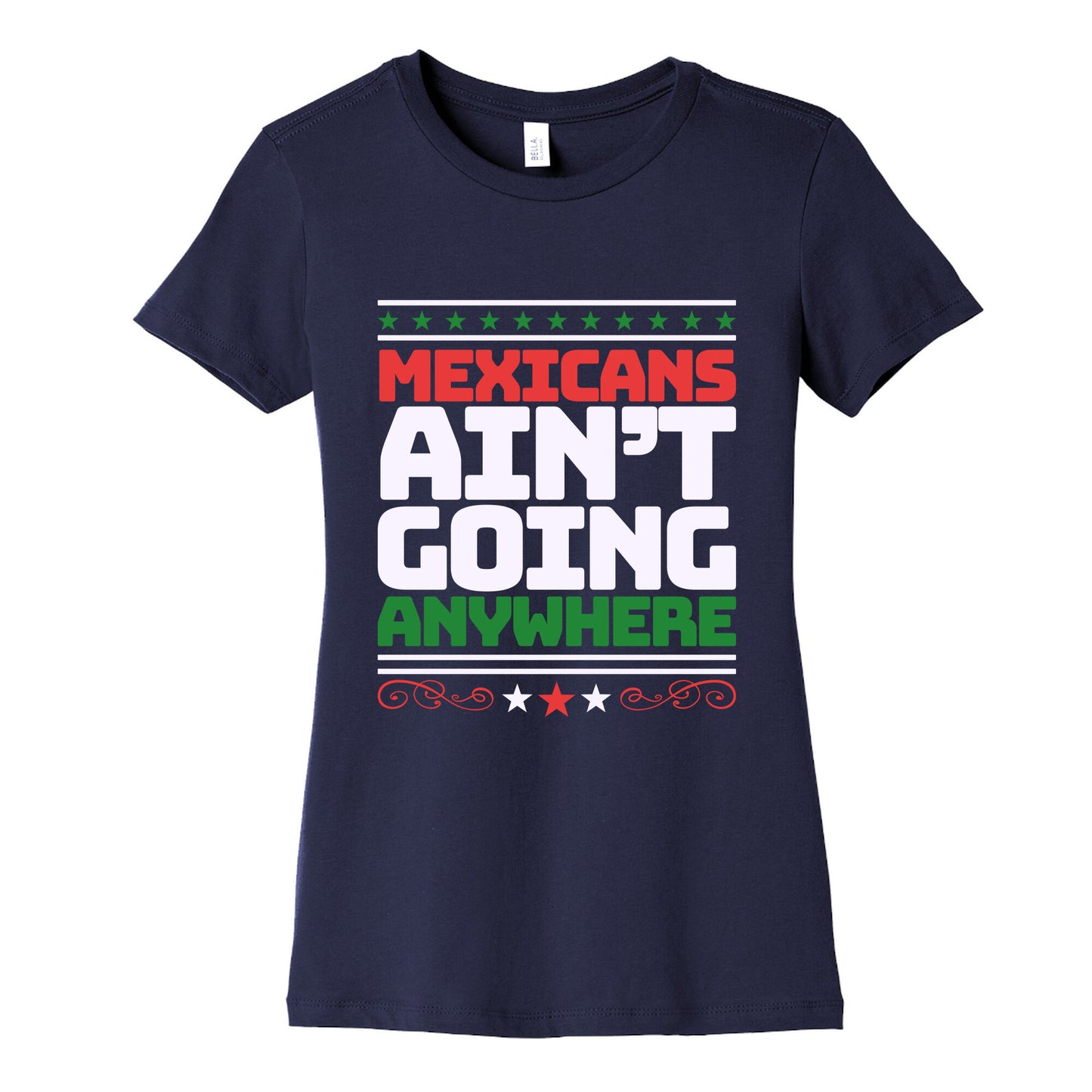 Mexicans Arent Going Anywhere MAGA Womens Cotton Tee