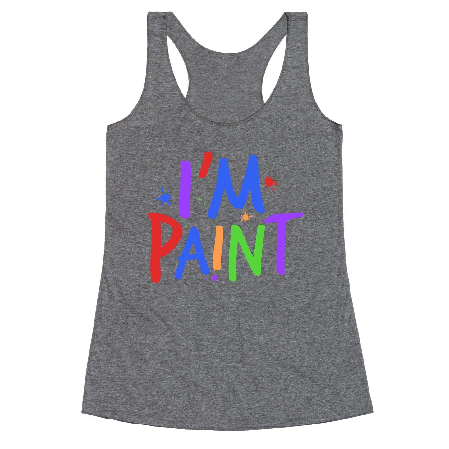 I Love To Finger Paint Couples 2 Racerback Tank