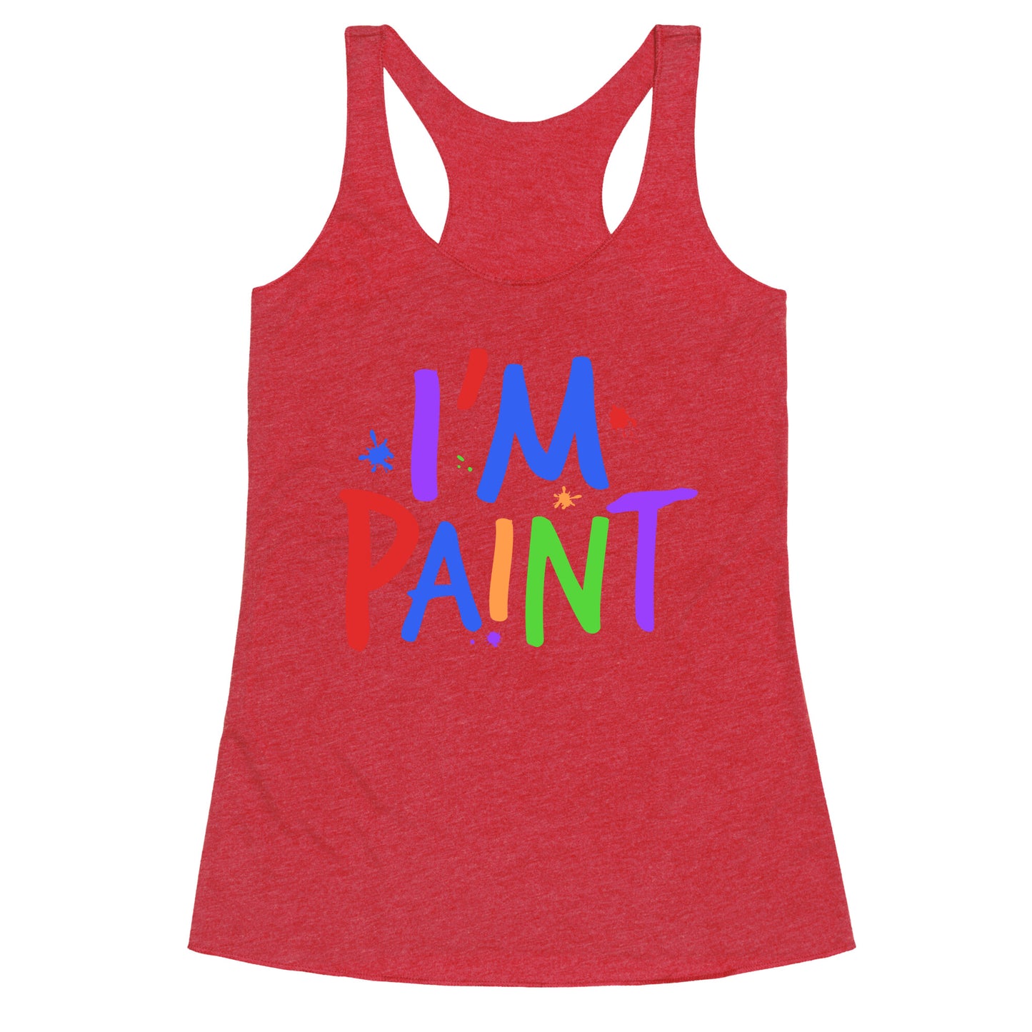 I Love To Finger Paint Couples 2 Racerback Tank