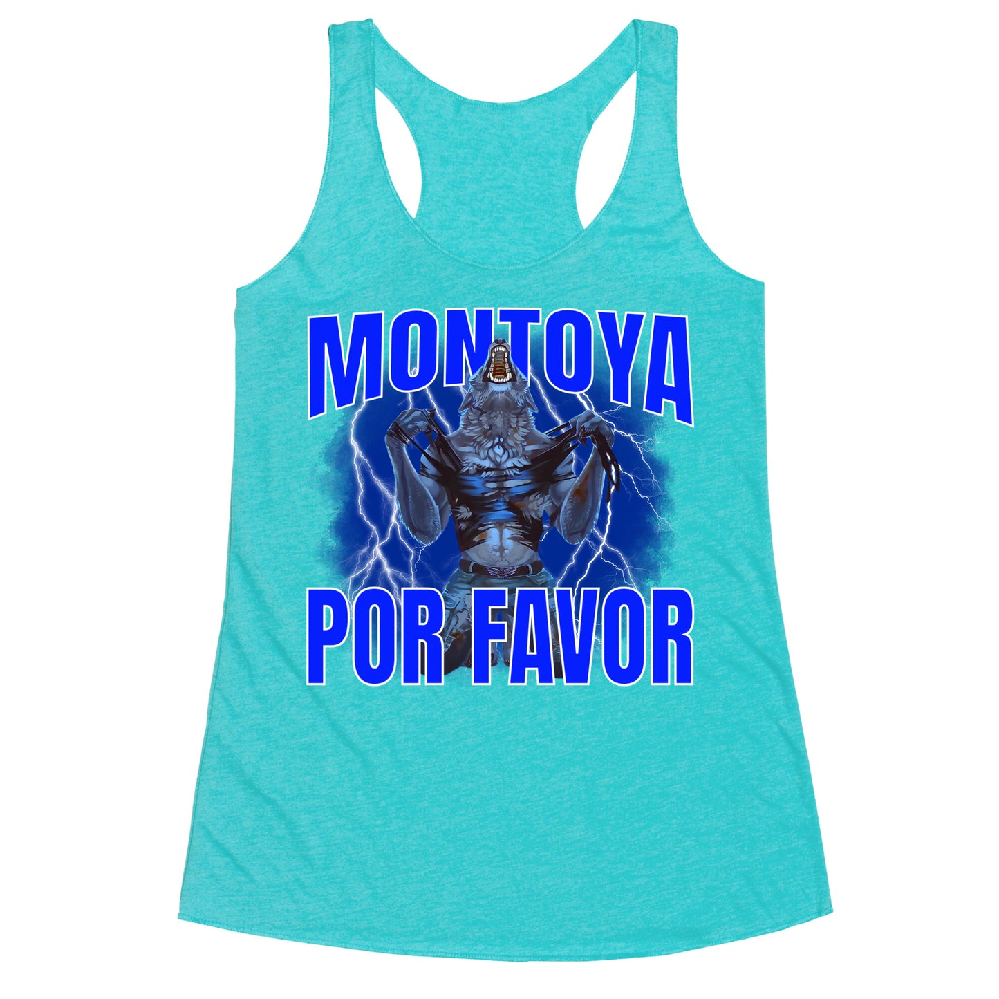 Montoya Por Favor Wolf Meme Racerback Tank