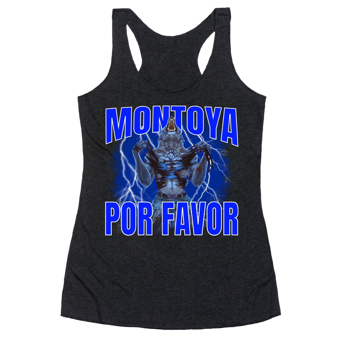 Montoya Por Favor Wolf Meme Racerback Tank