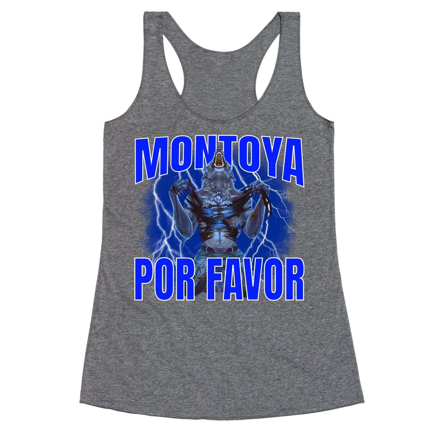 Montoya Por Favor Wolf Meme Racerback Tank
