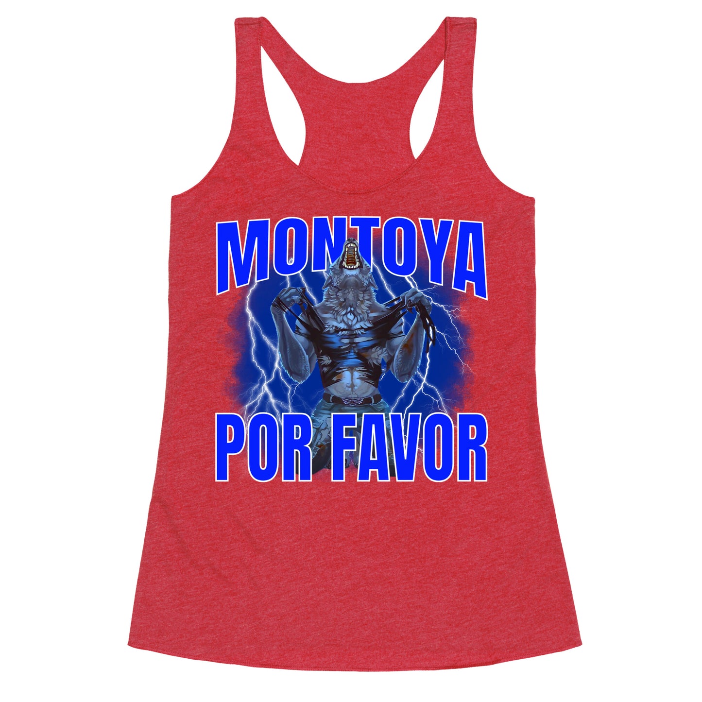 Montoya Por Favor Wolf Meme Racerback Tank
