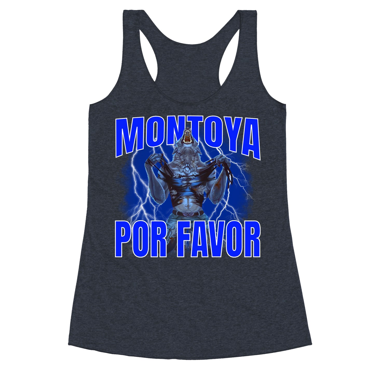 Montoya Por Favor Wolf Meme Racerback Tank