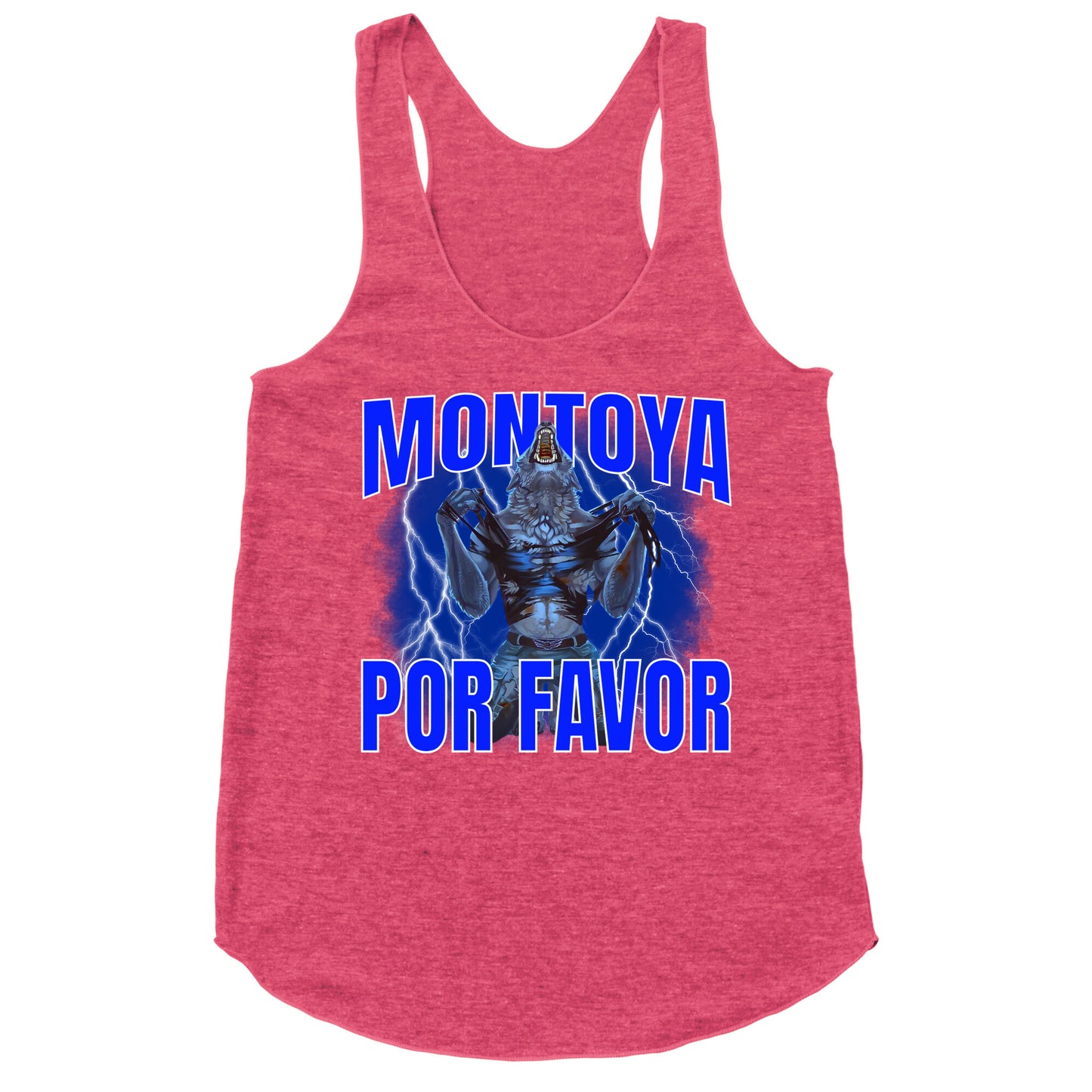 Montoya Por Favor Wolf Meme Racerback Tank