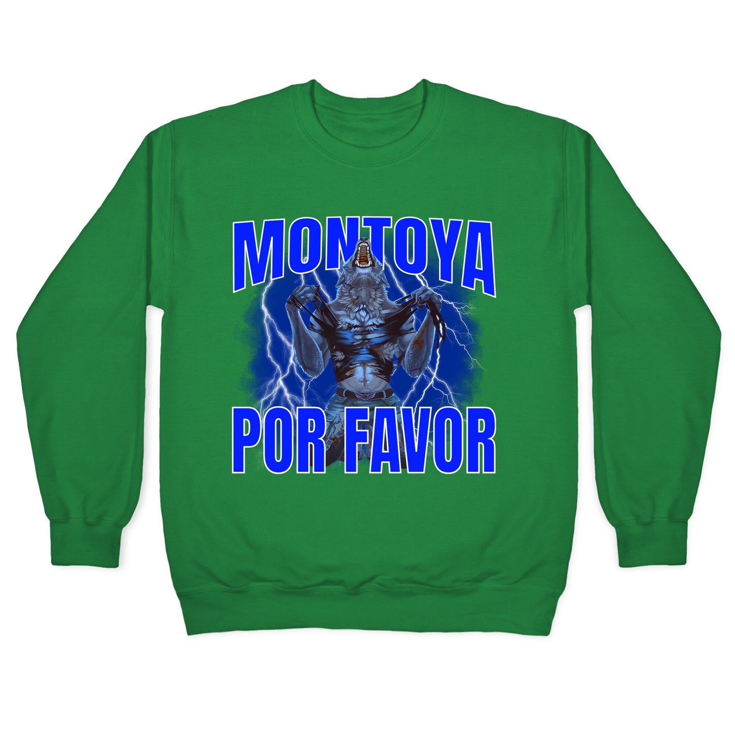 Montoya Por Favor Wolf Meme Crewneck Sweatshirt