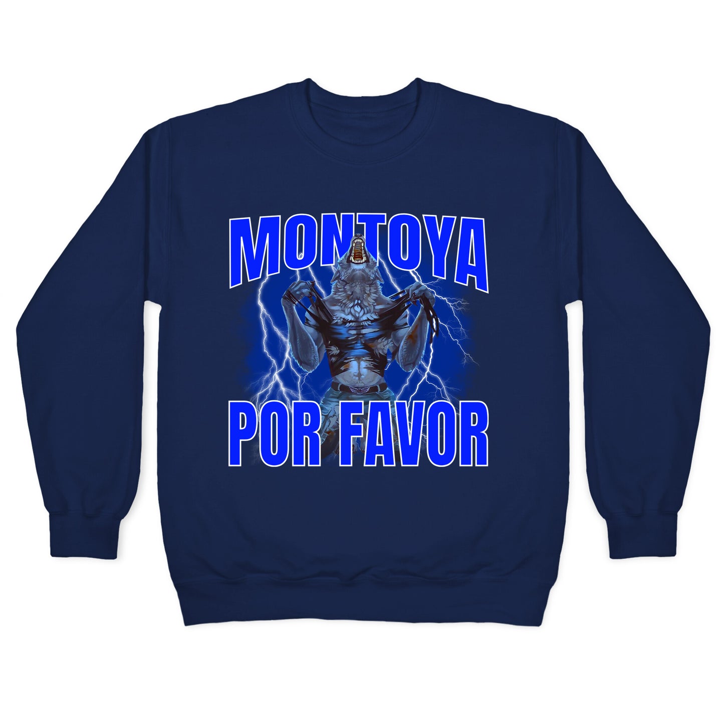 Montoya Por Favor Wolf Meme Crewneck Sweatshirt
