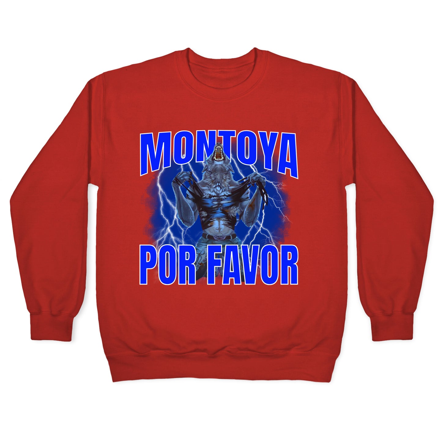 Montoya Por Favor Wolf Meme Crewneck Sweatshirt