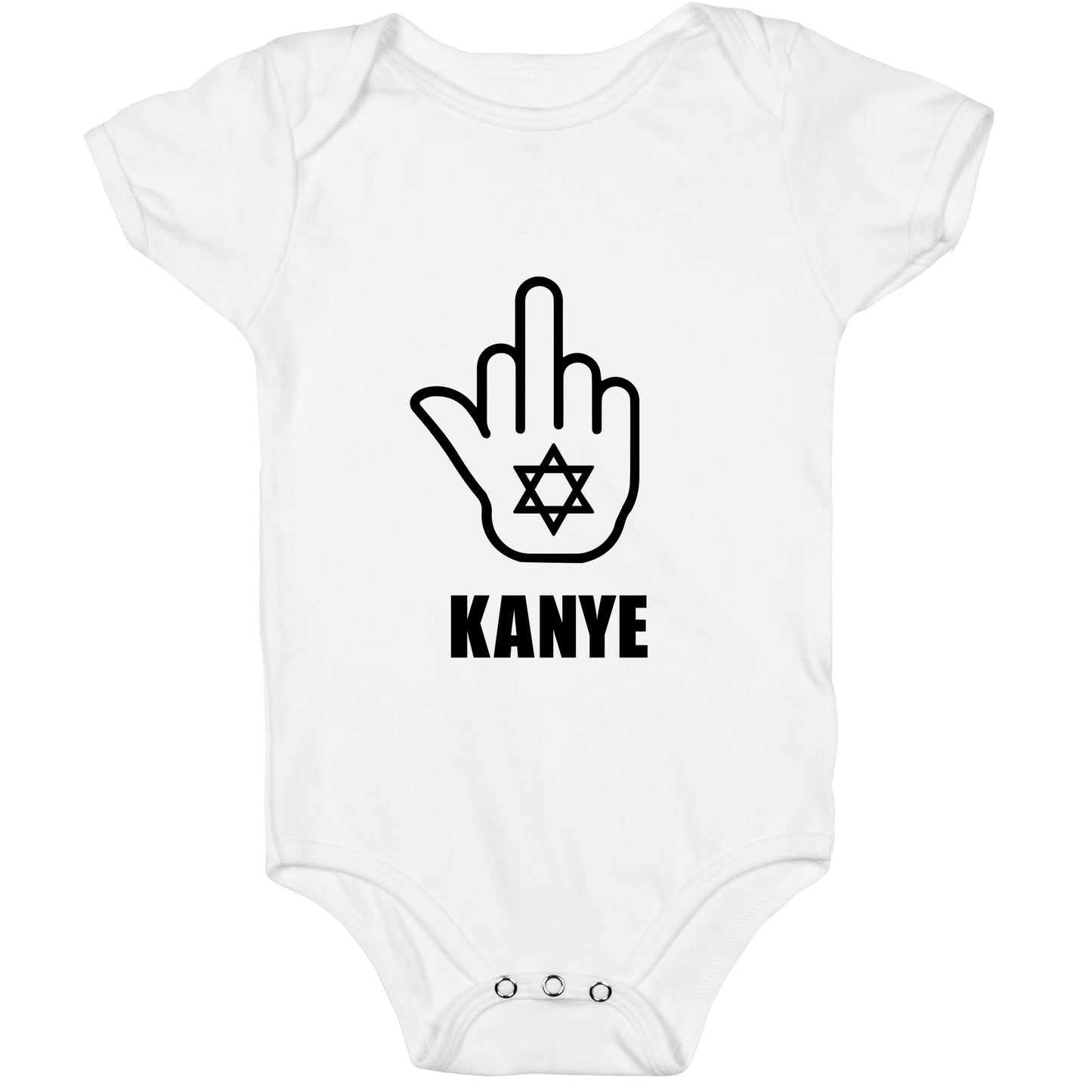 Middle Finger F Kanye Baby One-Piece