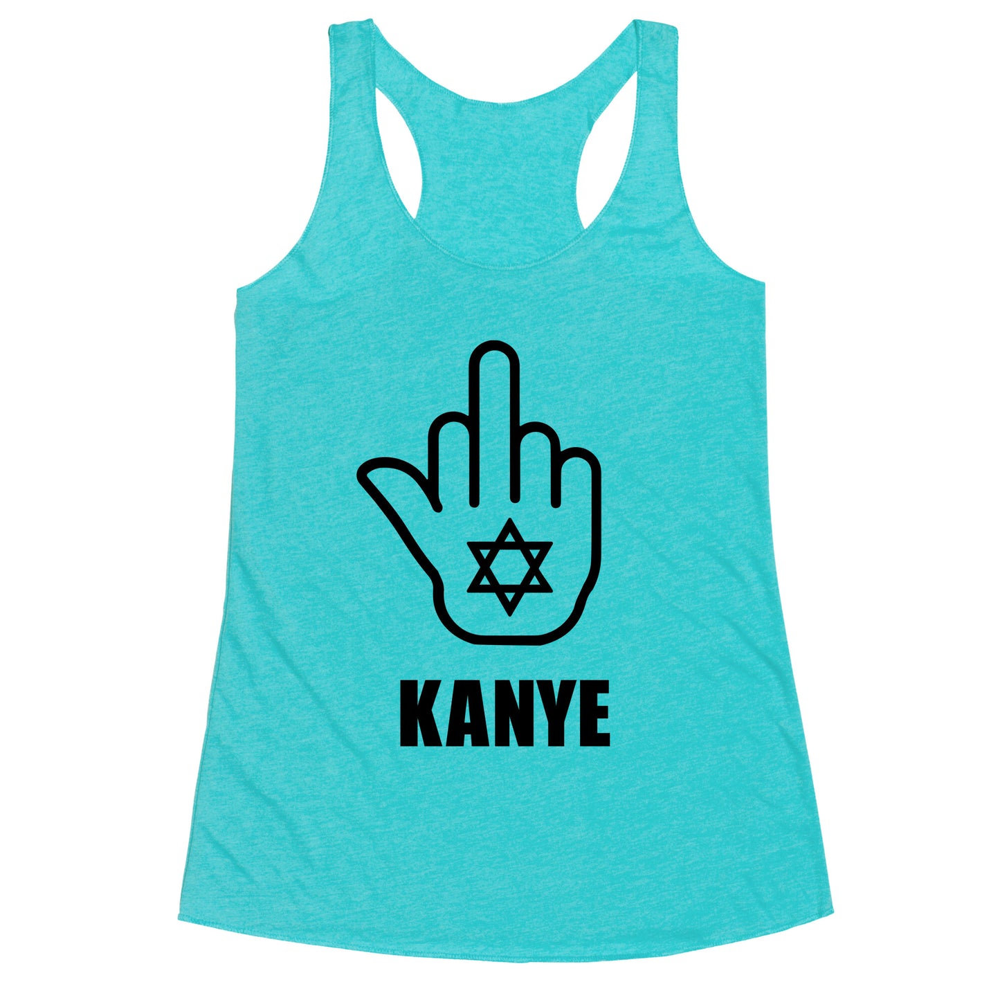 Middle Finger F Kanye Racerback Tank