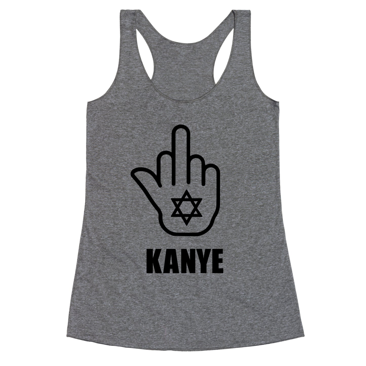 Middle Finger F Kanye Racerback Tank