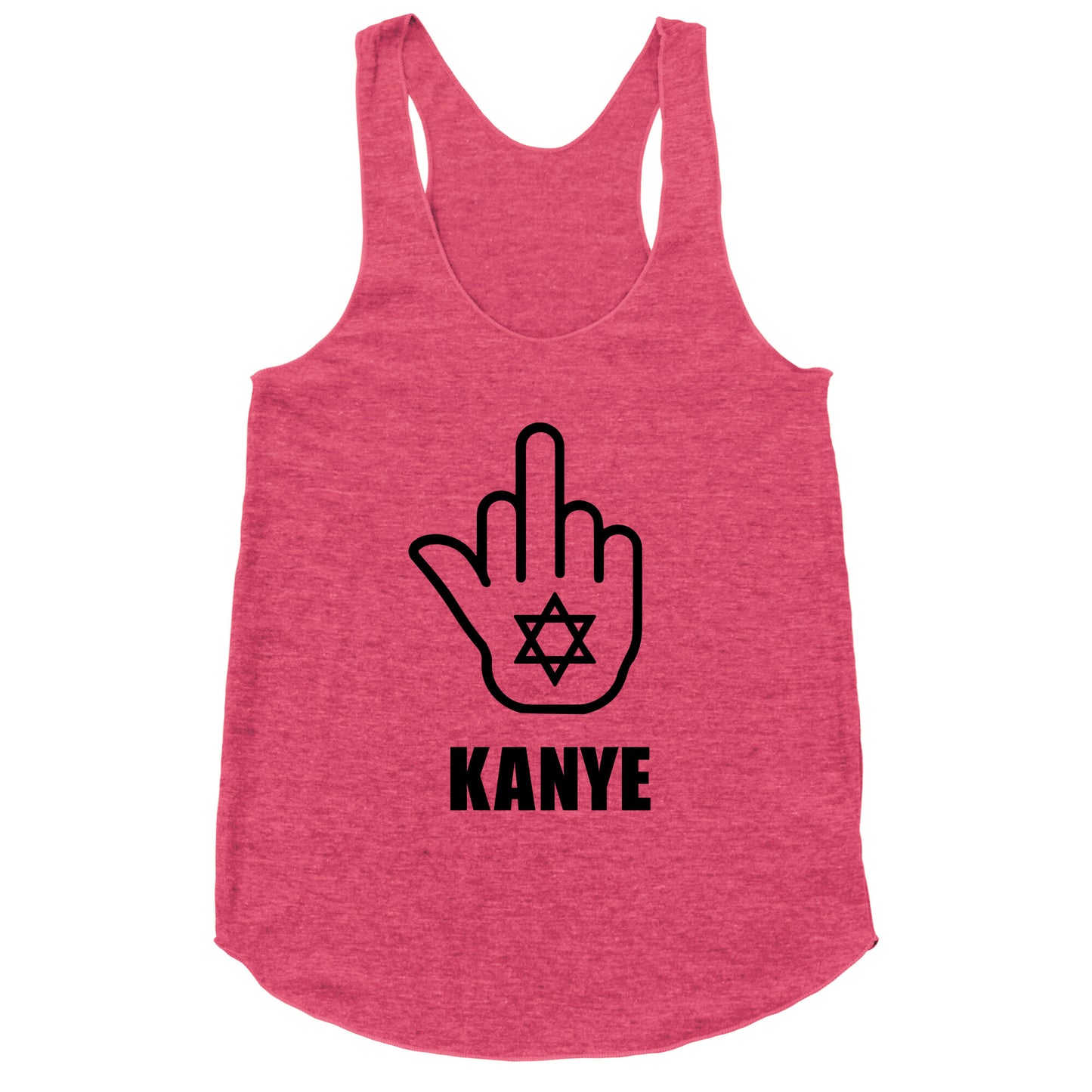 Middle Finger F Kanye Racerback Tank