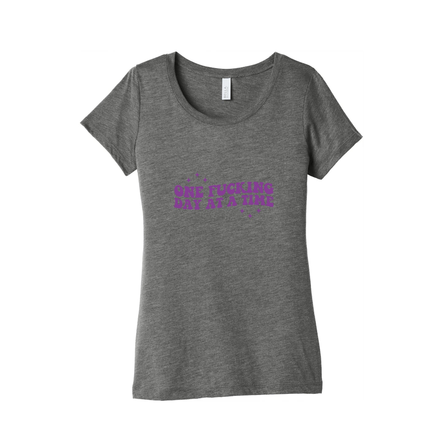 One Fucking Day At A Time Womens Triblend Tee