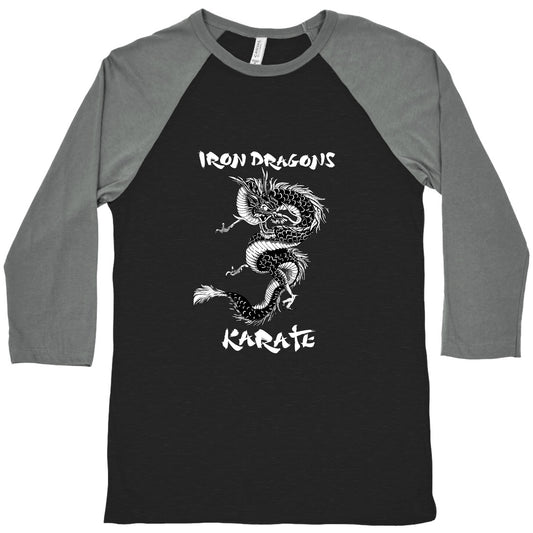 Iron Dragons Karate Baseball Tee