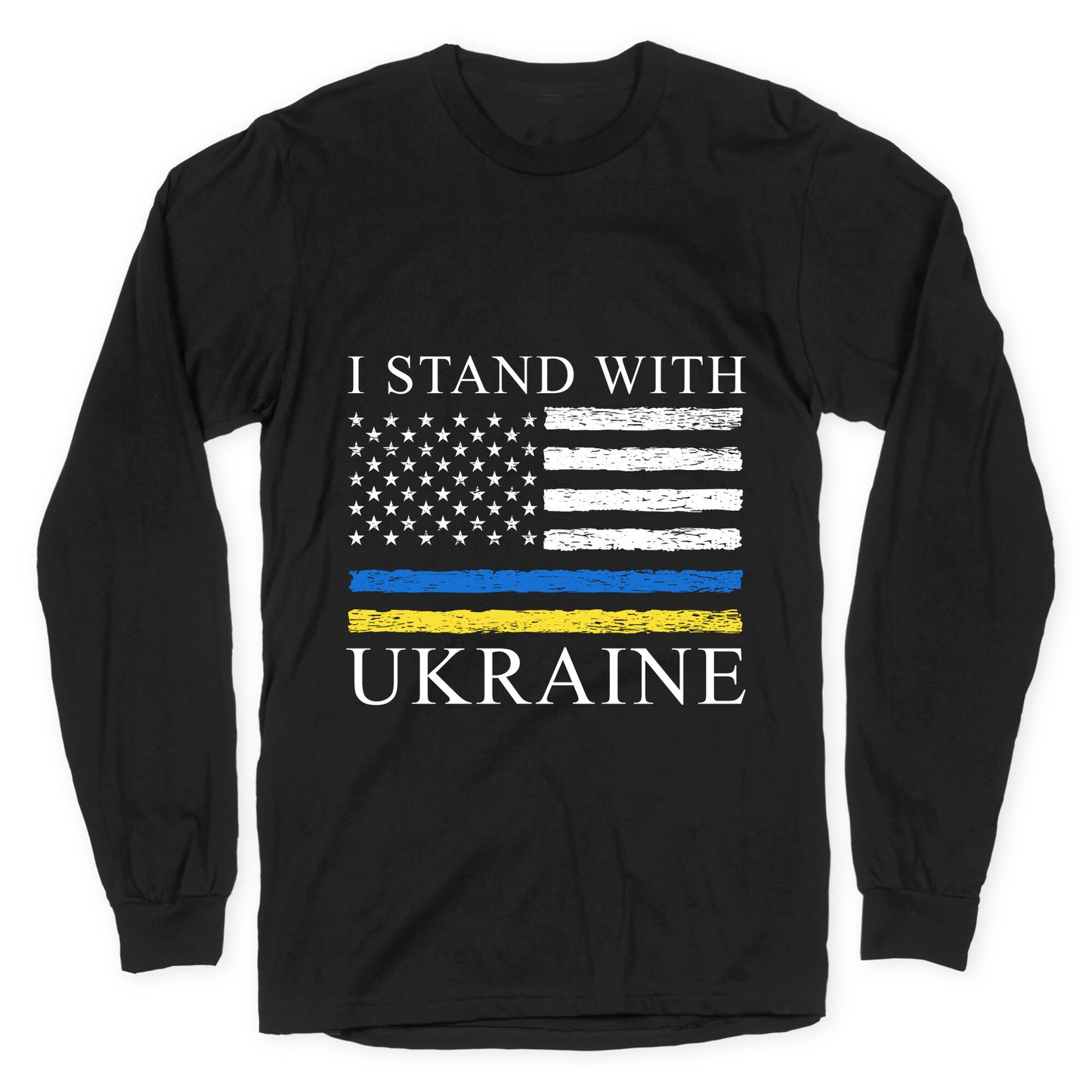 I Stand With Ukraine Flag Longsleeve Tee
