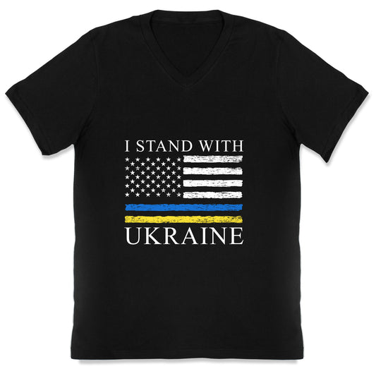 I Stand With Ukraine Flag V-Neck