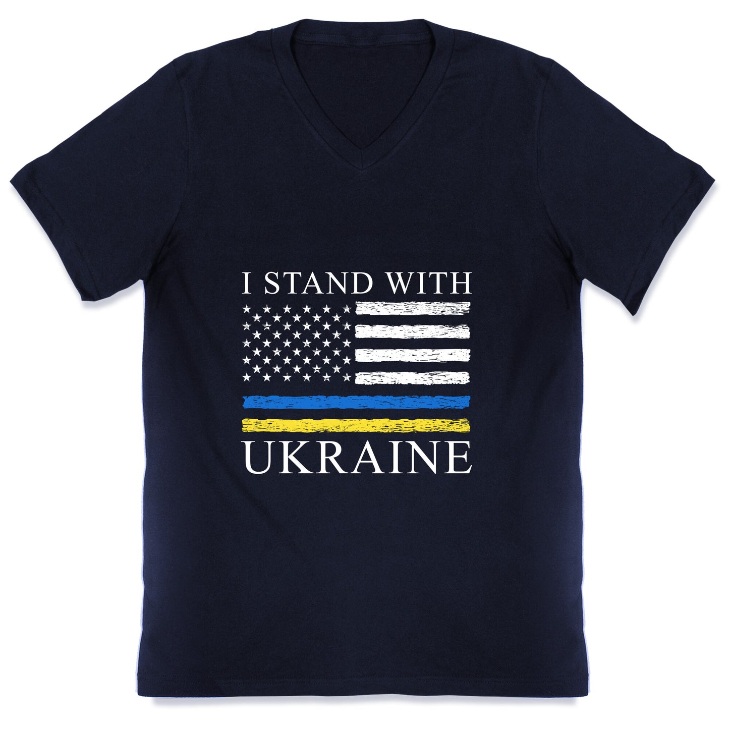 I Stand With Ukraine Flag V-Neck