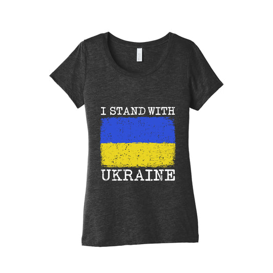 I Stand With Ukraine Womens Triblend Tee