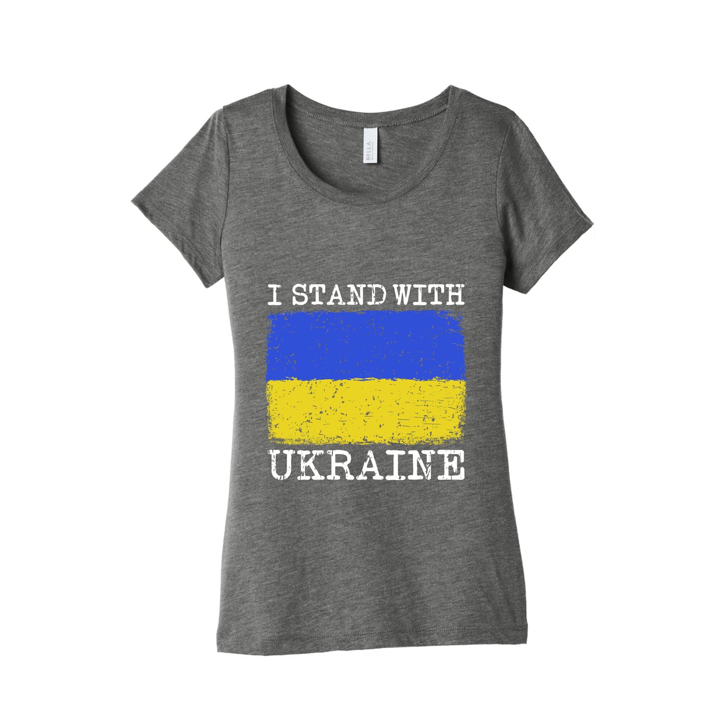 I Stand With Ukraine Womens Triblend Tee