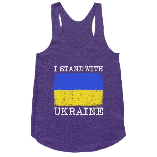 I Stand With Ukraine Racerback Tank