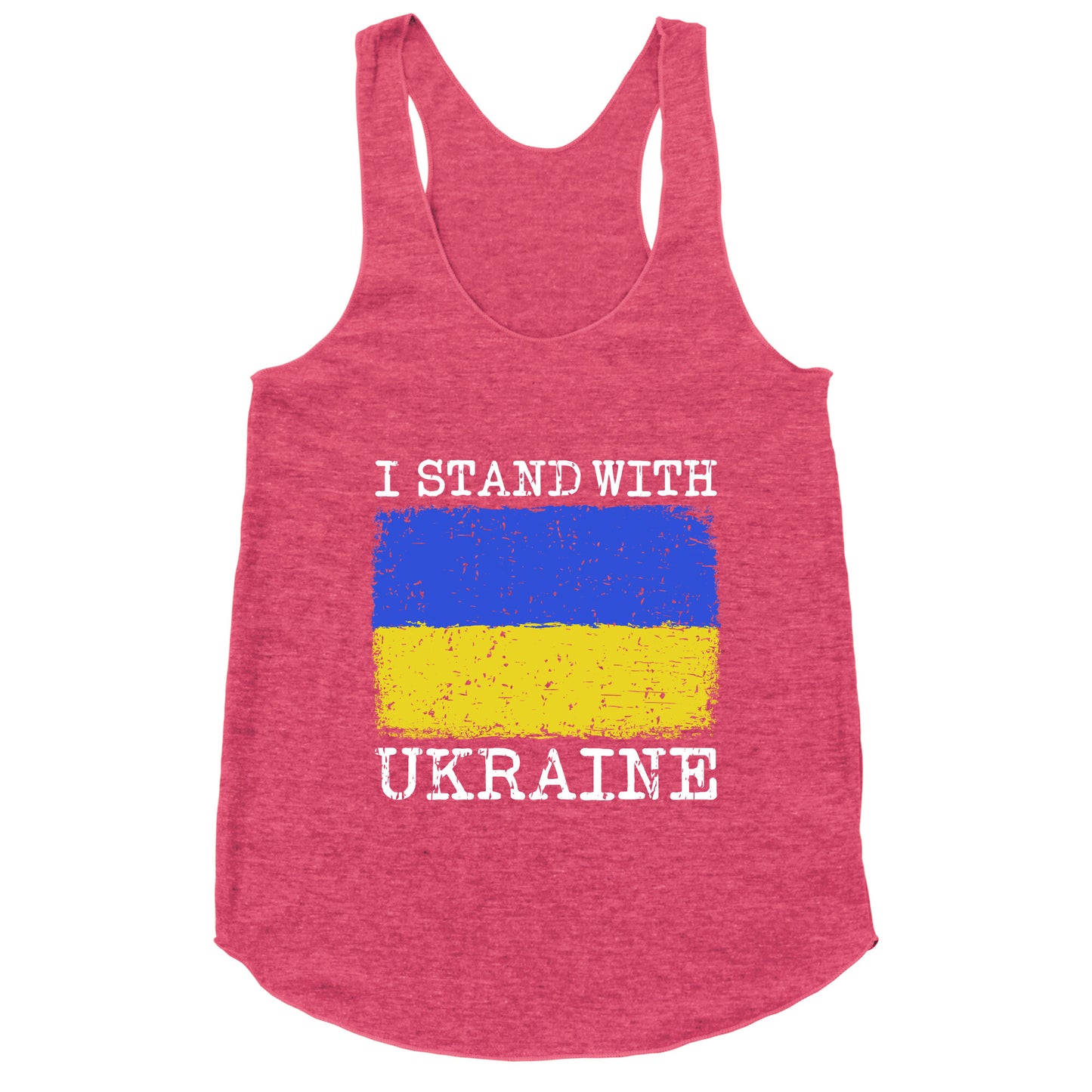 I Stand With Ukraine Racerback Tank