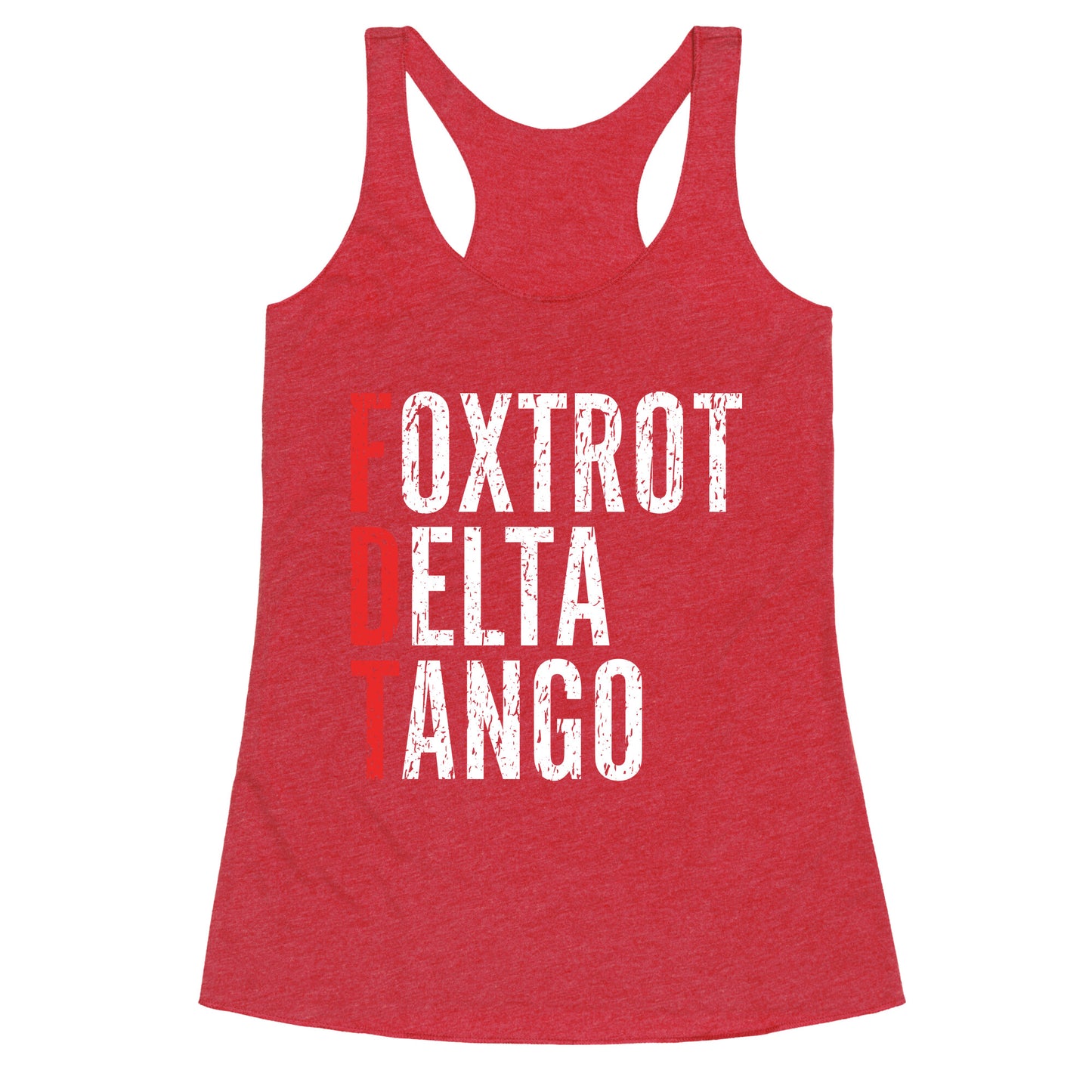 Foxtrot Delta Tango FDT Racerback Tank