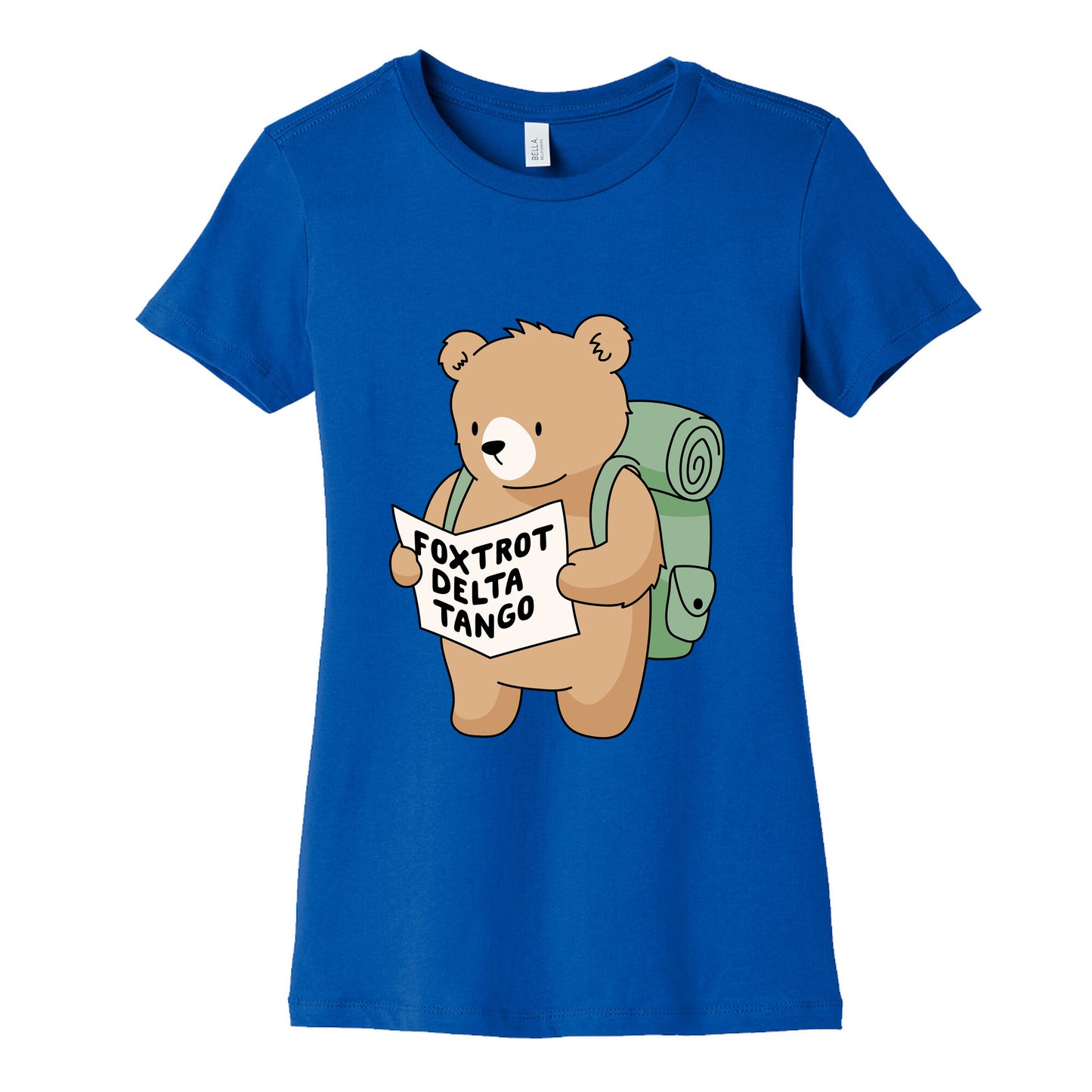 Foxtrot Delta Tango Bear Womens Cotton Tee