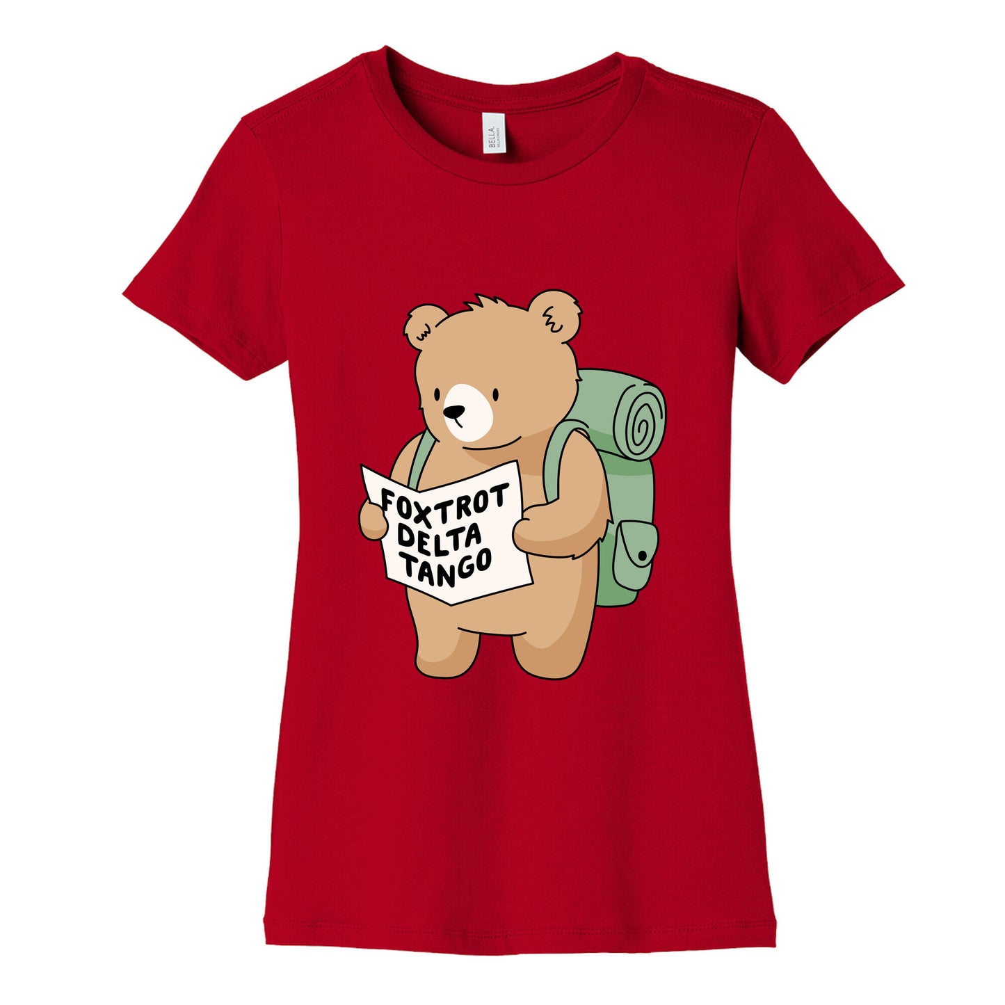 Foxtrot Delta Tango Bear Womens Cotton Tee