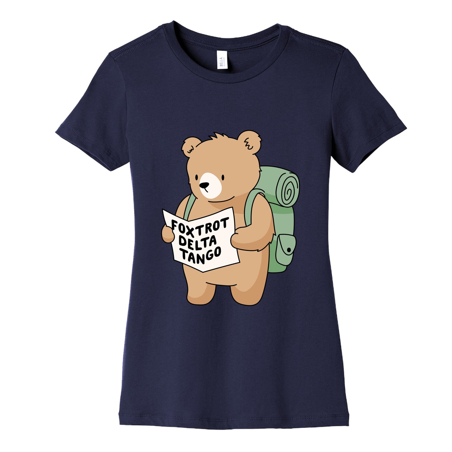 Foxtrot Delta Tango Bear Womens Cotton Tee