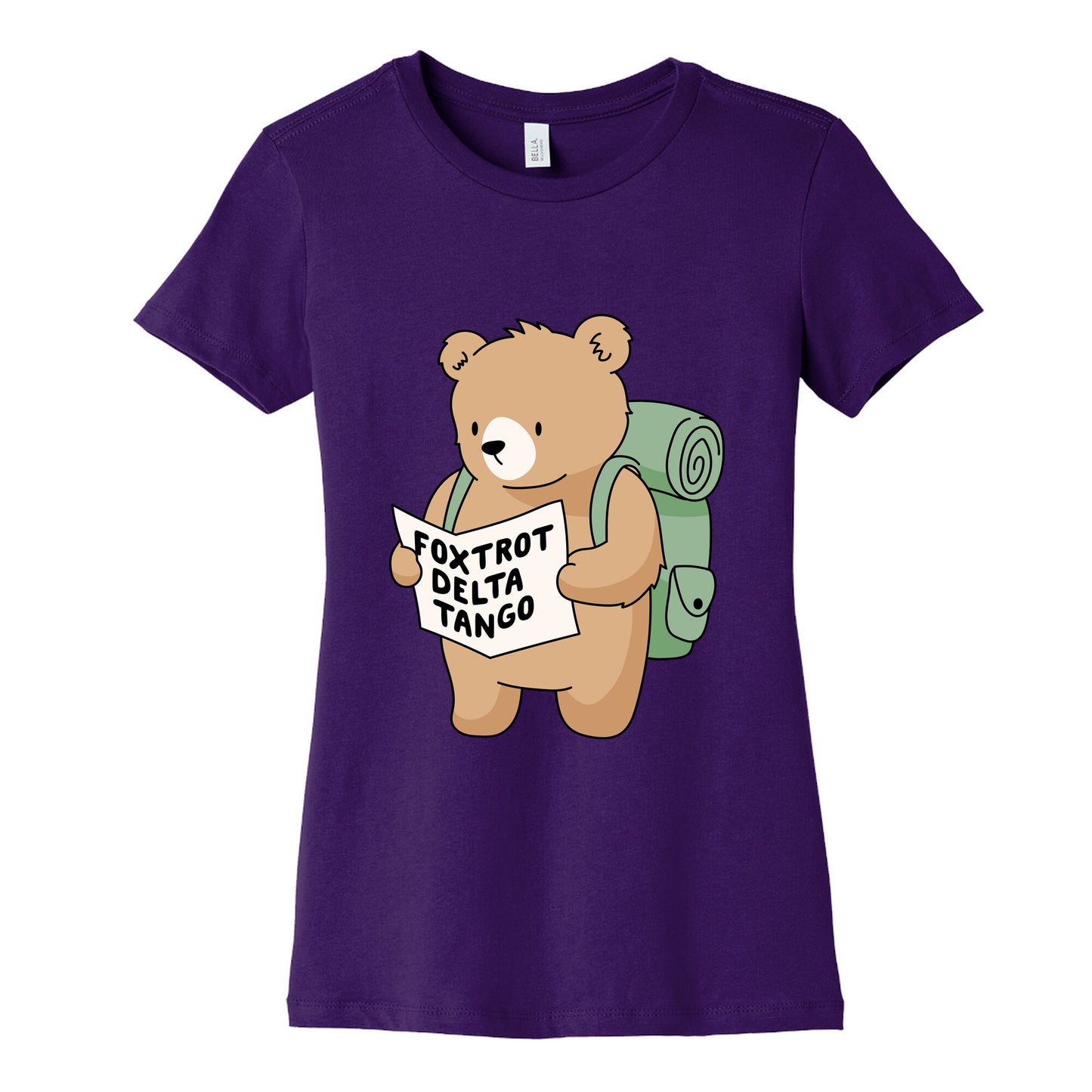 Foxtrot Delta Tango Bear Womens Cotton Tee
