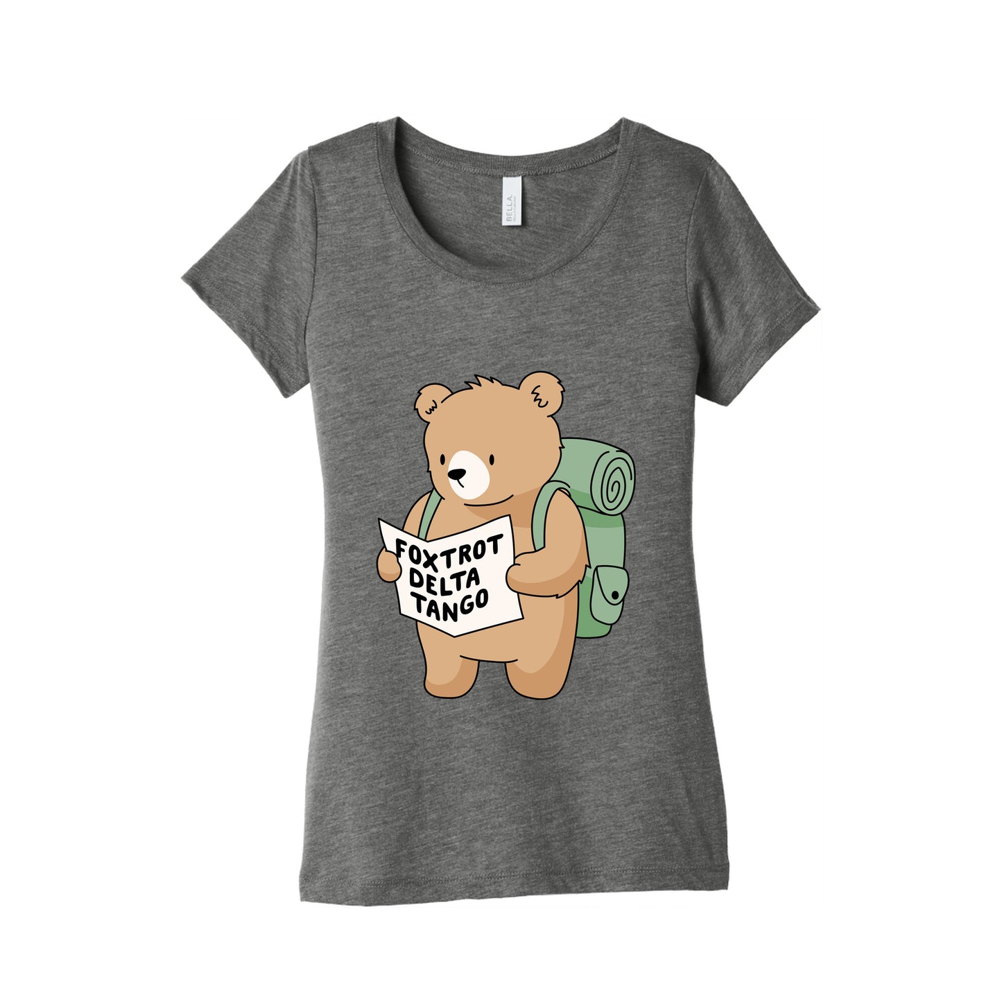 Foxtrot Delta Tango Bear Womens Triblend Tee