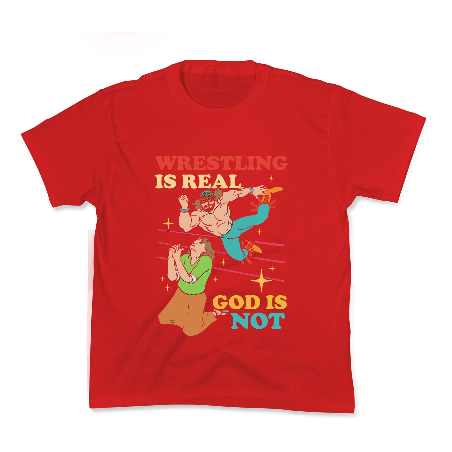 Wrestling Is Real Kids Tee