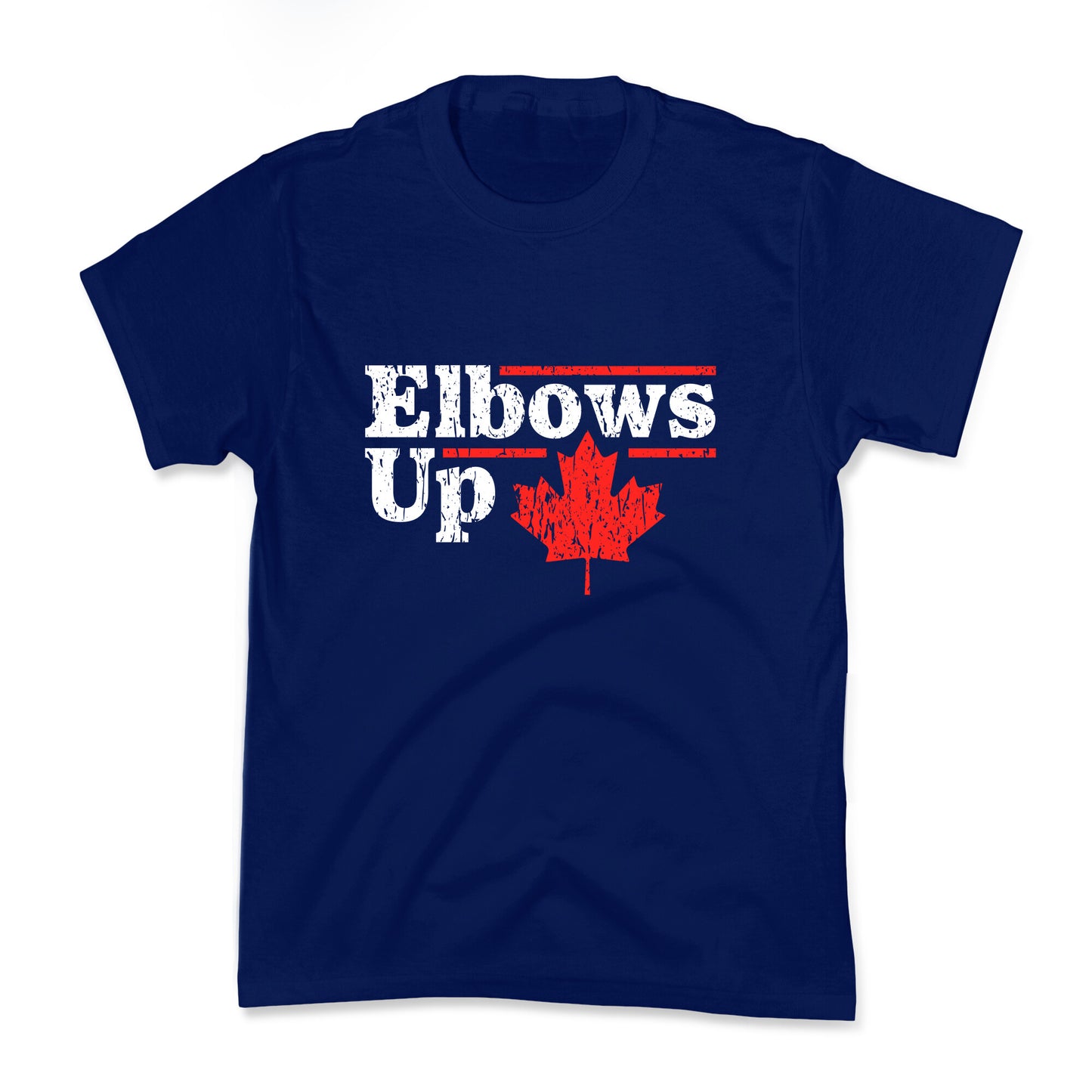 Elbows Up Canada Leaf Kids Tee