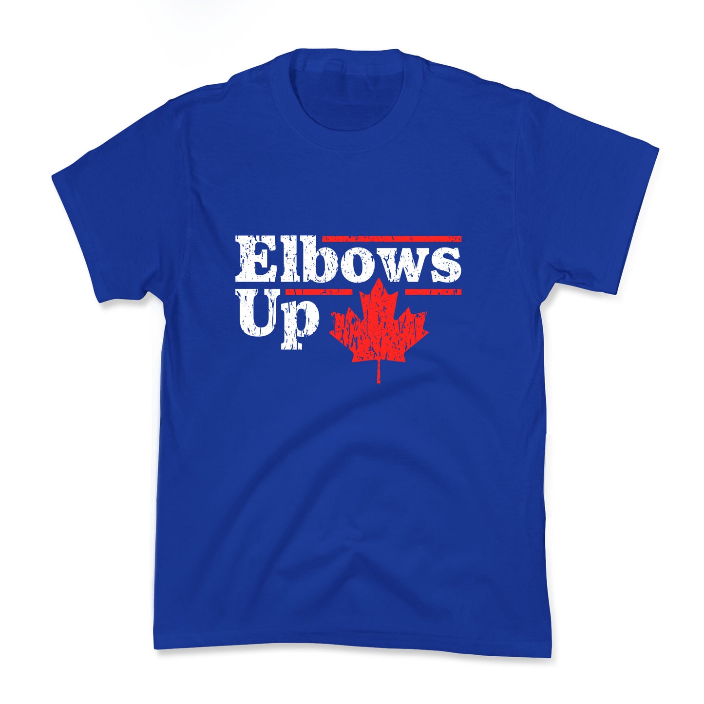 Elbows Up Canada Leaf Kids Tee