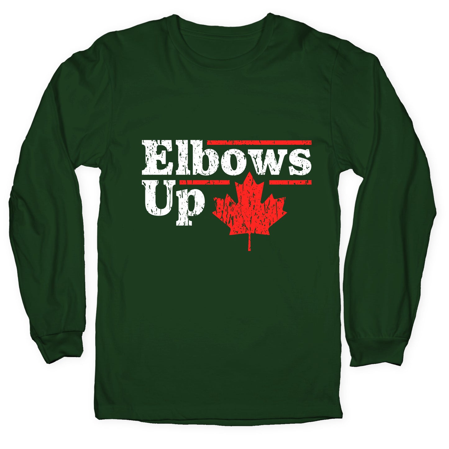 Elbows Up Canada Leaf Longsleeve Tee
